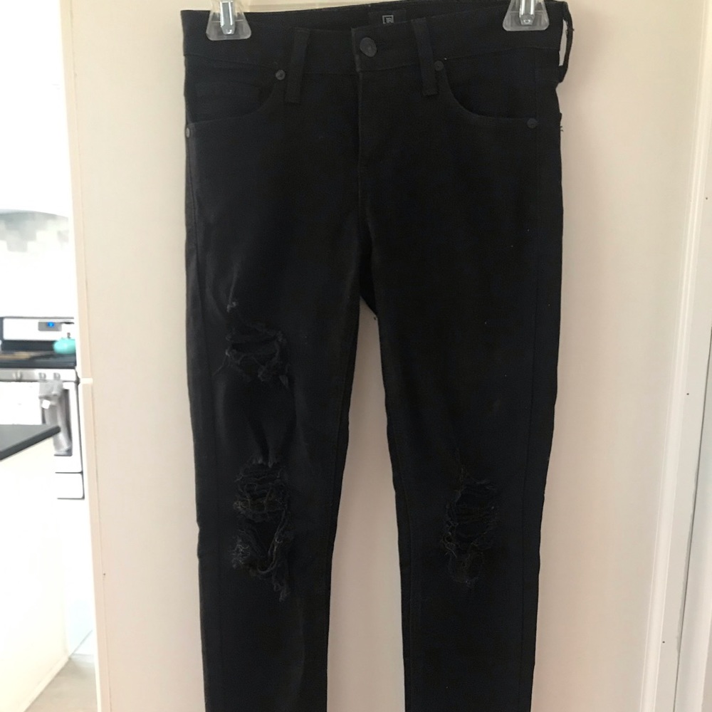 Black ripped jeans